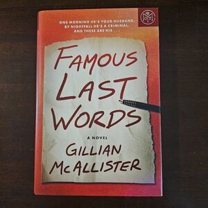 3 For $25 Famous Last Words by Gillian McAllister Hardcover Mystery Thriller